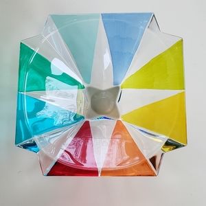 Murano glass bowl Rainbow colors